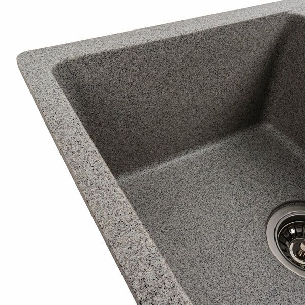 Гранітна мийка для кухні Platinum ZIRKONE 6250 матова Сірий 49301 фото