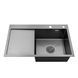 Кухонна мийка Kroner KRP Schwarze - 7849RHM PVD (3.0/1.0 мм) CV025279 фото 3