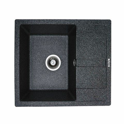 Гранитная мойка для кухни Platinum 5851 ARIA матовая Графит 3993 фото