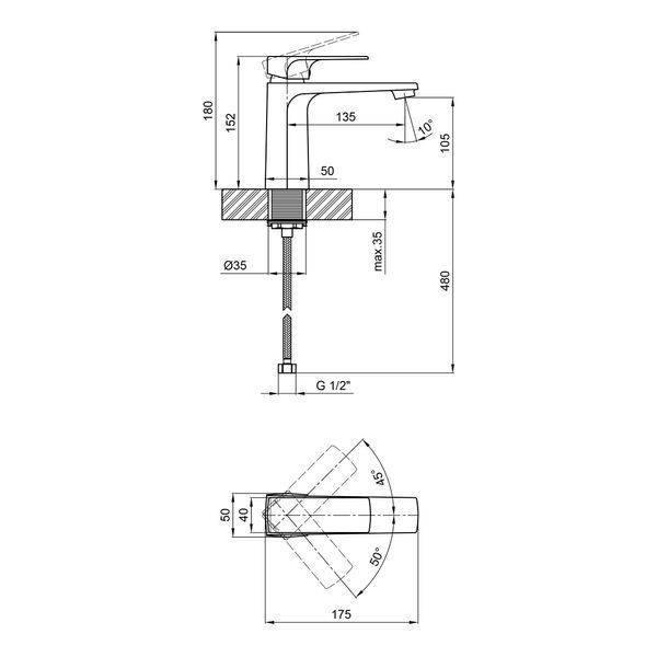 Смеситель для раковины Qtap Matice 1063103С SD00047482 фото