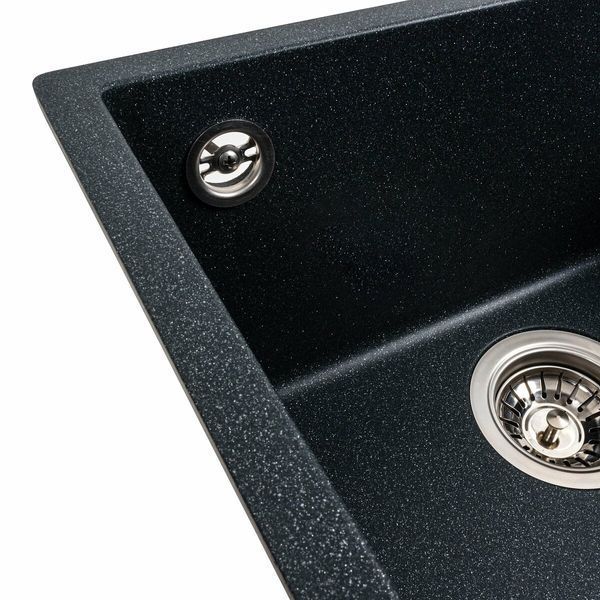 Гранітна мийка для кухні Platinum RUBA 4040 матова Антрацит 49154 фото