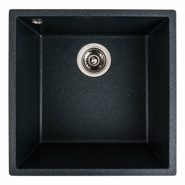Гранітна мийка для кухні Platinum RUBA 4040 матова Антрацит 49154 фото