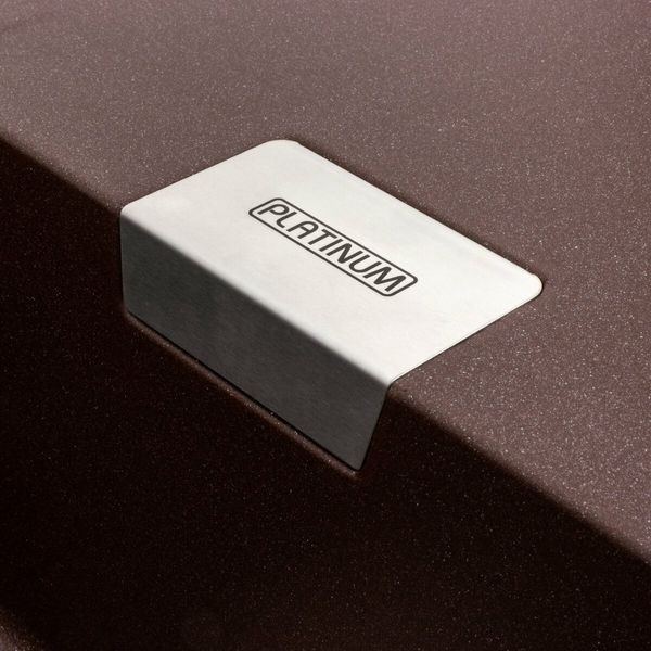 Гранітна мийка для кухні Platinum 8650 DIAMOND матова (мокко) 39822 фото