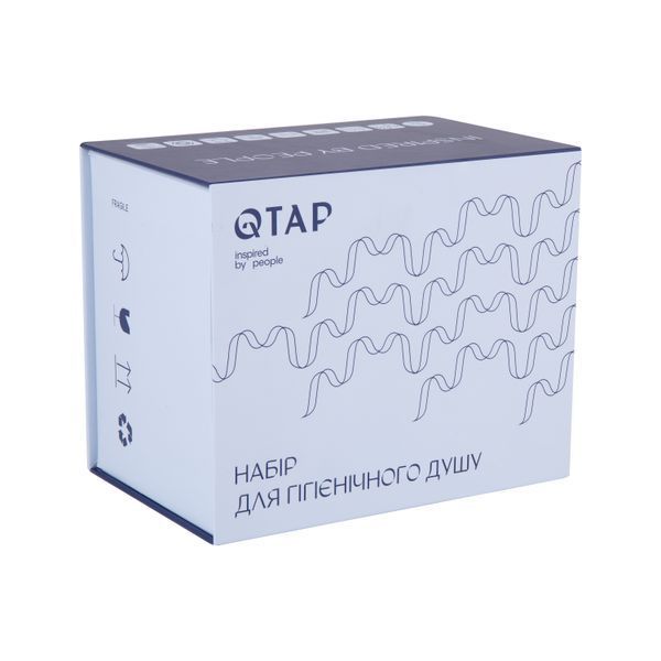 Набор для гігієнічного душу Qtap Inspai-Varius прямокутний QT259710842859NB Black Matt SD00048969 фото