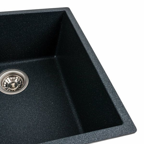 Гранітна мийка для кухні Platinum RUBA 4040 матова Антрацит 49154 фото