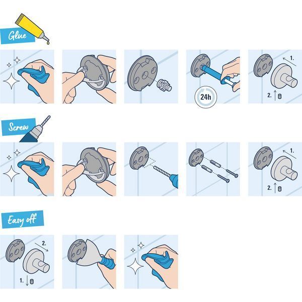 Тримач для рушників Grohe QuickFix Start Cube 410892430 CV034596 фото