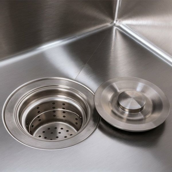Кухонная мойка 45*45 Platinum Handmade нержавейка(сифон круглый 3,0/0,8) 45913 фото