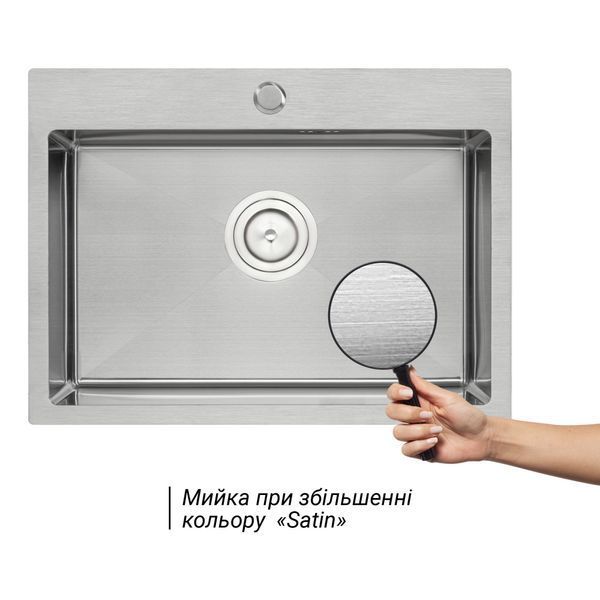 Кухонна мийка Qtap D5843 2.7/1.0 мм Satin (QTD584310) SD00040307 фото