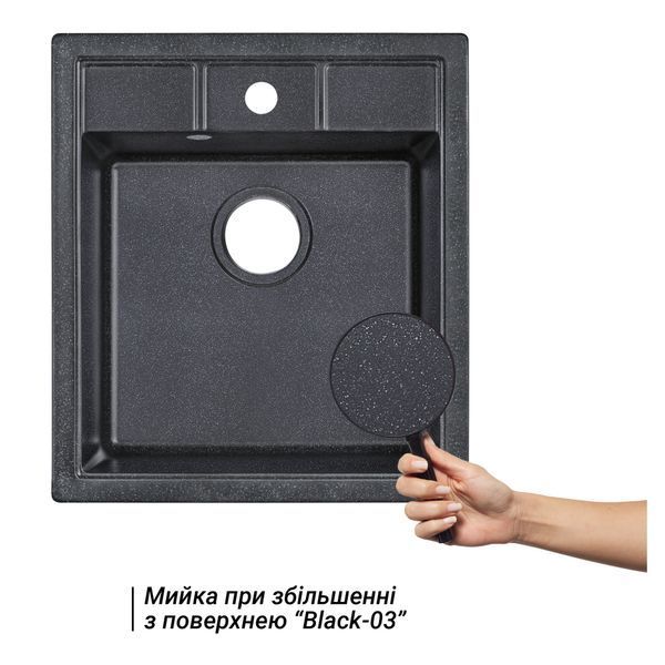 Кухонная мойка Lidz 460х515/200 BLA-03 (LIDZBLA03460515200) SD00042417 фото