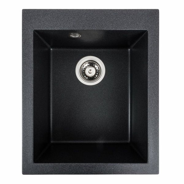 Гранітна мийка для кухні Platinum SOKIL 4150 матова Карбон 49201 фото