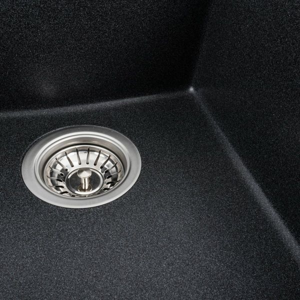 Гранітна мийка для кухні Platinum SOKIL 4150 матова Карбон 49201 фото