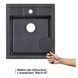 Кухонная мойка Lidz 460х515/200 BLA-03 (LIDZBLA03460515200) SD00042417 фото 3