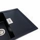 Гранитная мойка для кухни Platinum 8650 DIAMOND матовая (черная) 39829 фото 6