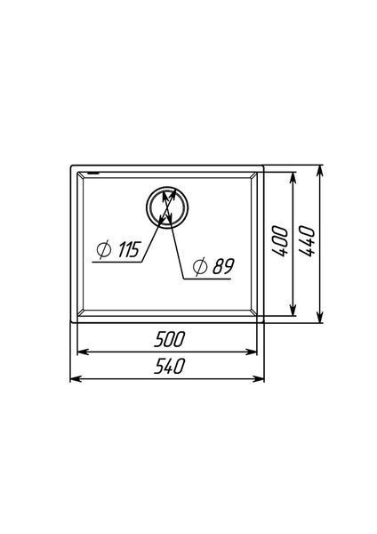 Гранитная мойка для кухни Platinum 5444 OASIS матовая Топаз 3983 фото