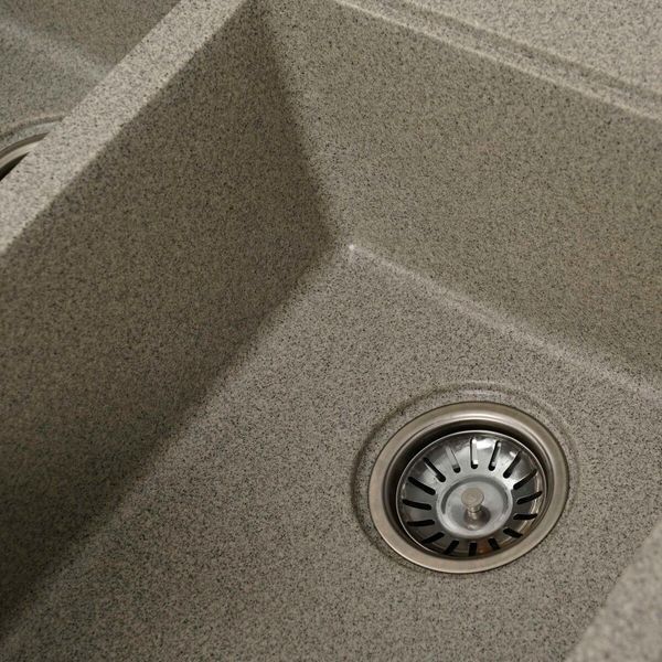 Гранитная мойка для кухни Platinum 7850 HARMONY матовая Серая 3727 фото
