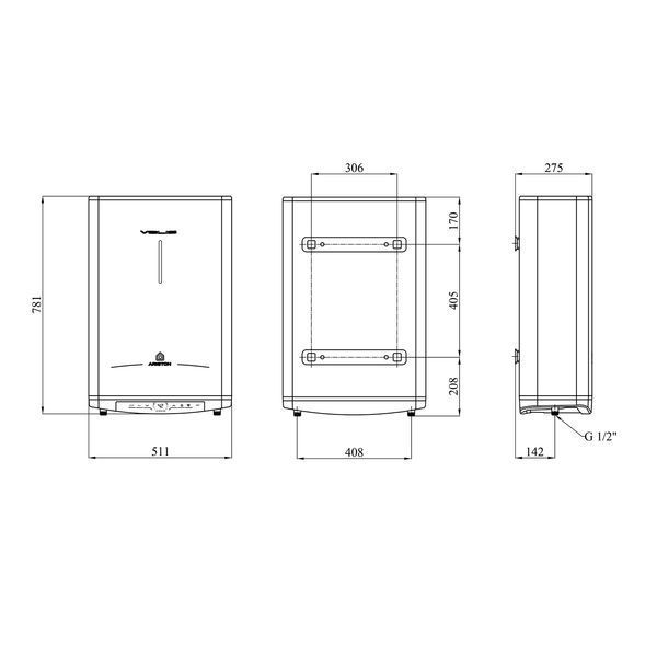 Водонагреватель Ariston Velis PRO 50 EU с мокрым ТЭНом 3626135 CV034572 фото