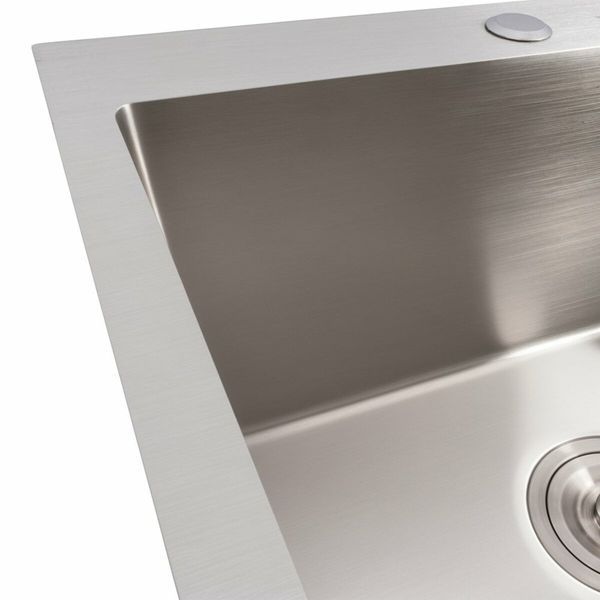 Кухонная мойка 50*50 нержавейка Platinum Handmade (сифон круглый, 3.0/1.5) 45348 фото