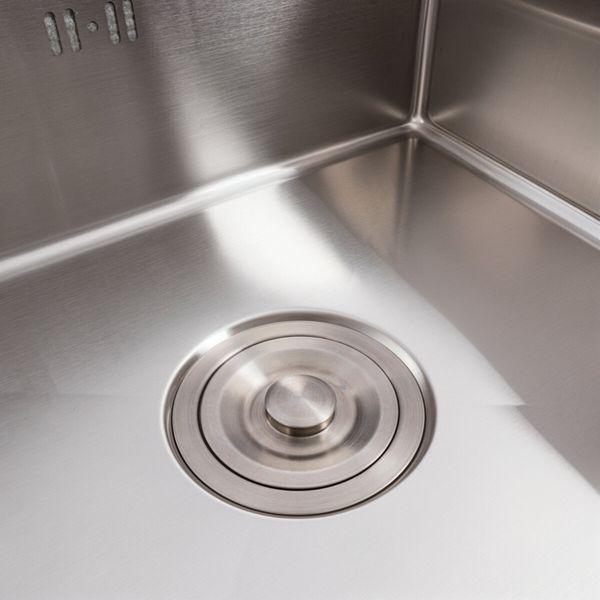 Кухонная мойка 50*50 нержавейка Platinum Handmade (сифон круглый, 3.0/1.5) 45348 фото