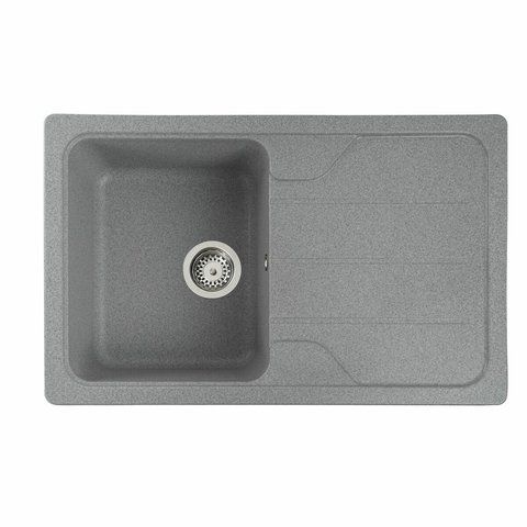 Гранитная мойка для кухни Platinum 7850 VERONA матовая Серая 3588 фото