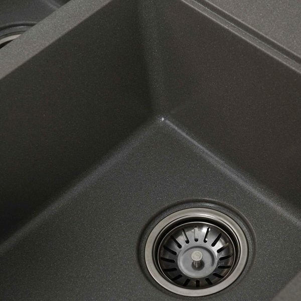 Гранітна мийка для кухні Platinum 7850 HARMONY матова Сірий мусон 3735 фото