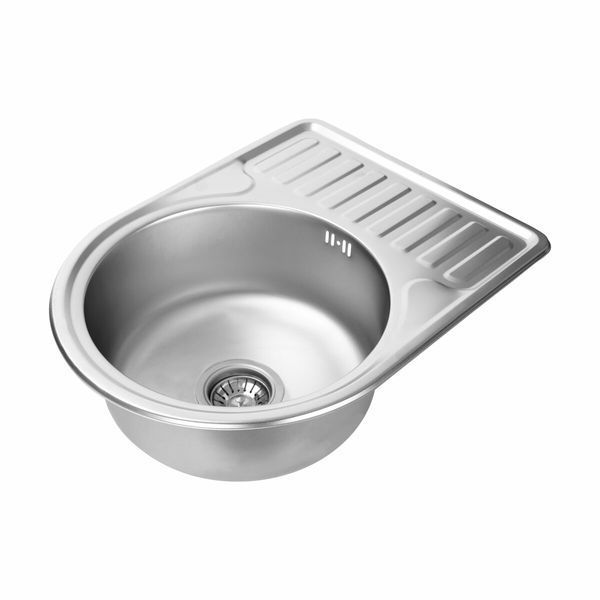 Кухонная мойка из нержавеющей стали Platinum САТИН 5844 0,8/180 мм) 11471 фото