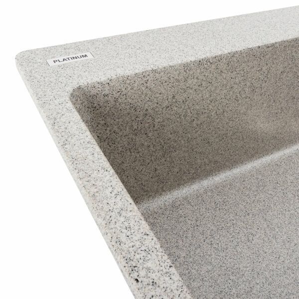 Гранітна мийка для кухні Platinum 7850 Bogema матова (сіра) 38736 фото