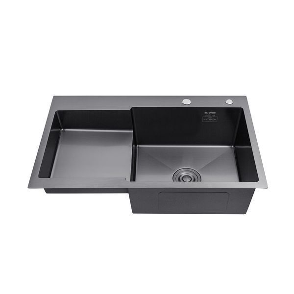 Комплект кухонной мойки KRP Schwarze PVD - 7848RHM ST51421 фото