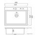 Комплект кухонной мойки Valeso 60х50HM PVD ST08 Grafite SL73540 фото 3