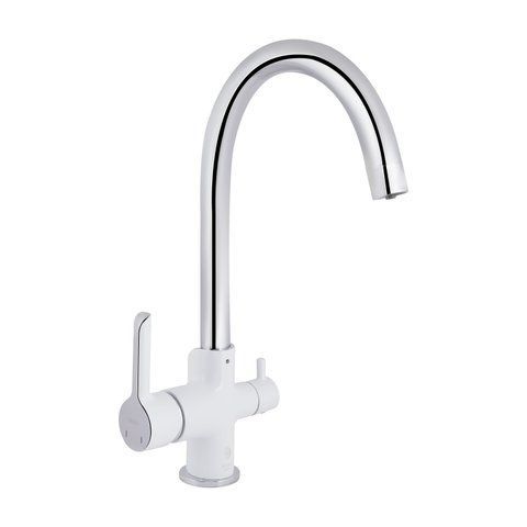 Змішувач для кухні Qtap Grand з підключенням для питної води QTGRA362CRW45668 Chrome/White SD00051792 фото