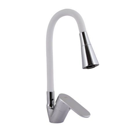 Смеситель для кухни Lidz Tani 008F3 с гибким изливом (k40) LDTAN008F3WCR37037 White / Chrome SD00043140 фото