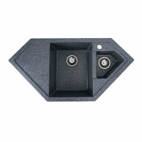Гранитная мойка для кухни Platinum 9950 PANDORA матовая Графит 3679 фото