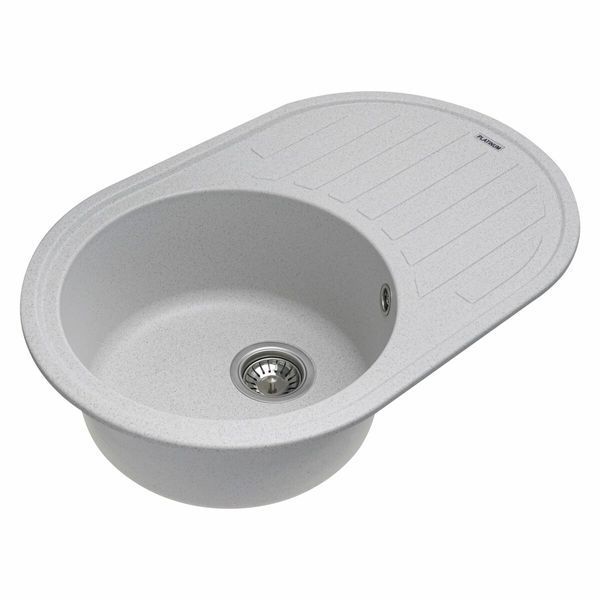 Гранітна мийка для кухні Platinum 7750 LIRA матова Топаз 3379 фото