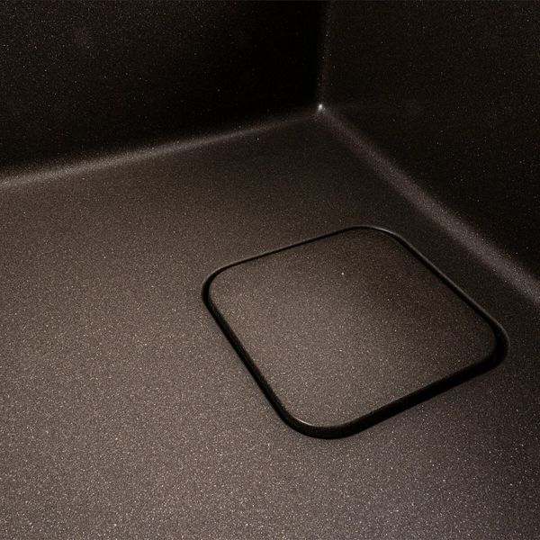 Гранитная мойка для кухни Platinum 7850 CUBE матовая Темная скала 40371 фото