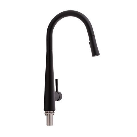 Смеситель для кухни Qtap Evicka с выдвижным изливом QTEVI9135103UB Black Matt SD00042268 фото