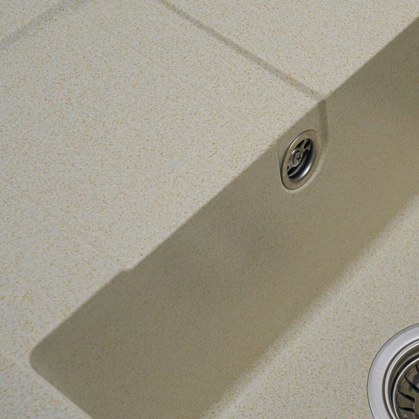 Гранітна мийка для кухні Platinum 5851 ARIA матова Пісок 3999 фото
