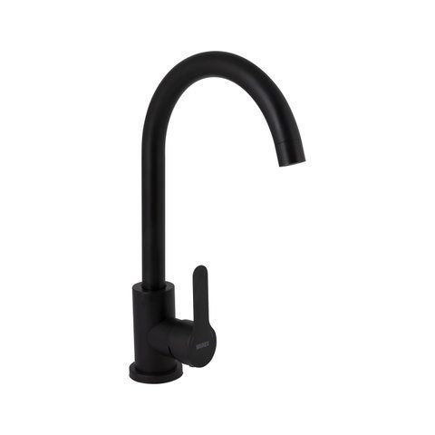 Смеситель для кухни Brinex Pure 015F U-образный Black Matt BRIPUR015FBLM SD00053177 фото