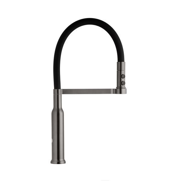 Комплект кухонной мойки Kroner KRP Schwarze 50х50HM PVD ST07 Grafite SL43840 фото