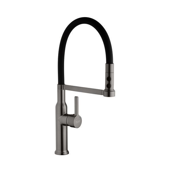 Комплект кухонной мойки Kroner KRP Schwarze 50х50HM PVD ST07 Grafite SL43840 фото
