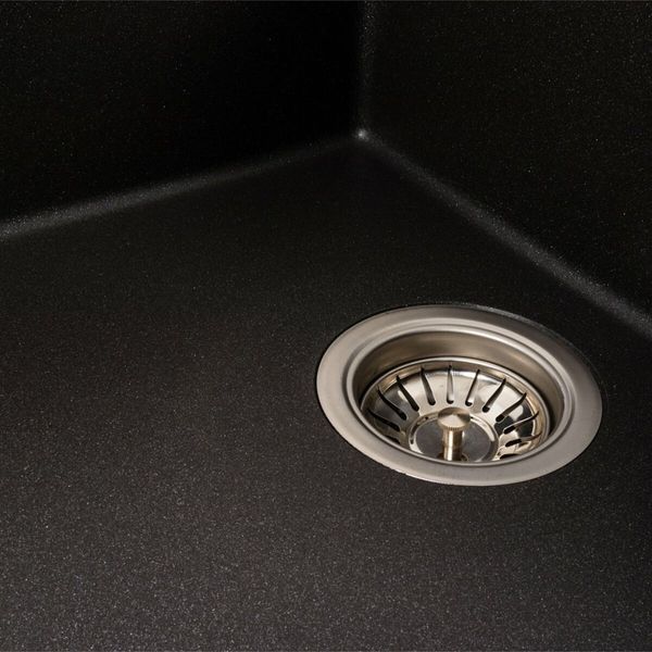 Гранитная мойка для кухни Platinum 8650 DIAMOND матовый Морион 41667 фото