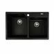 Гранитная мойка для кухни Platinum 7850 HARMONY матовая Черная 3743 фото 1