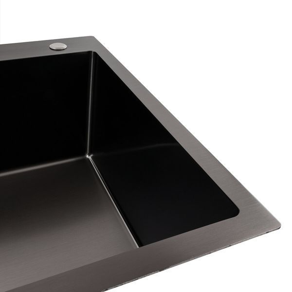 Кухонна мийка Platinum Handmade HSB PVD 70*50 чорна 41549 фото