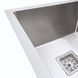 Мийка на дві чаші Platinum Handmade HDB 750х410х230 нержавійка (квадратний сифон, 3.0/1.0) 39750 фото 4