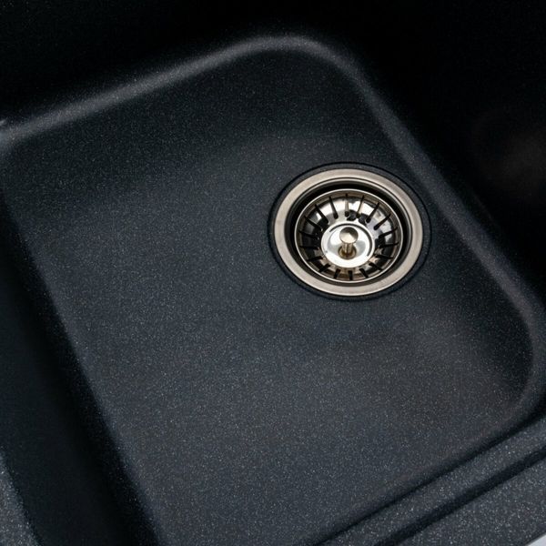 Гранітна мийка для кухні Platinum 7950 Equatoria матова Антрацит 36387 фото