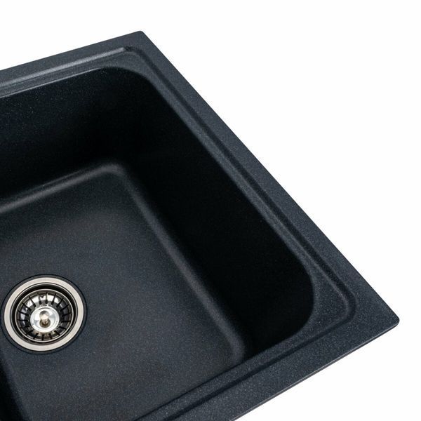 Гранітна мийка для кухні Platinum 7950 Equatoria матова Антрацит 36387 фото