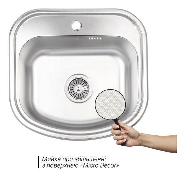 Кухонная мойка Lidz 4749 0,8 мм Micro Decor (LIDZ4749MICDEC) SD00041145 фото