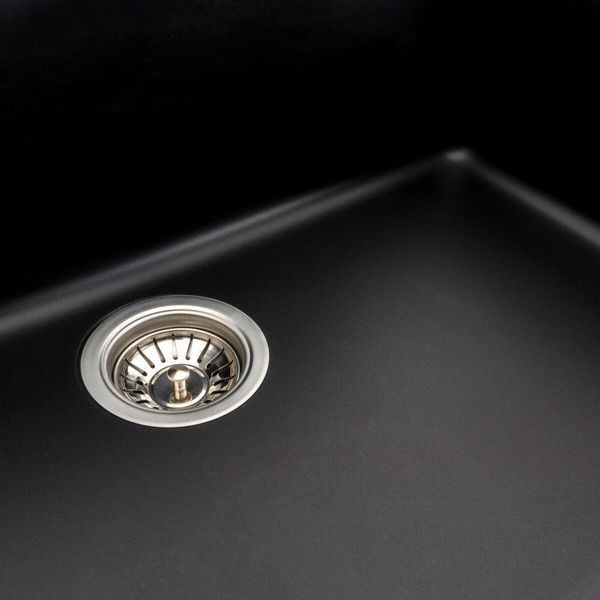 Гранитная мойка для кухни Platinum 7945 Paruana матовая Черная 39810 фото