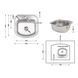 Кухонная мойка Lidz 4749 0,8 мм Micro Decor (LIDZ4749MICDEC) SD00041145 фото 7