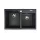 Гранитная мойка для кухни Platinum HARMONY 7850 матовая Антрацит 49246 фото 1