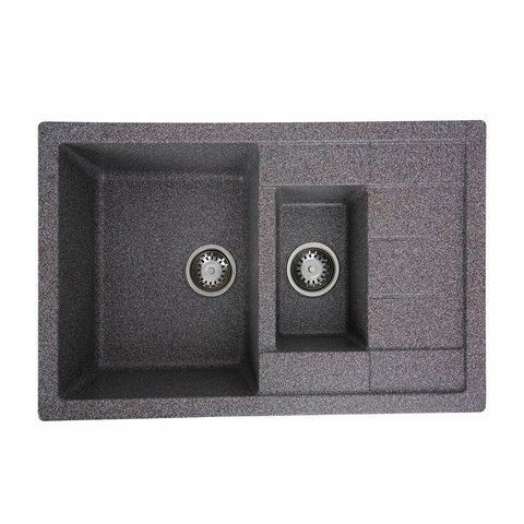 Гранитная мойка для кухни Platinum 7850W TOSKANA матовая Микс 3632 фото