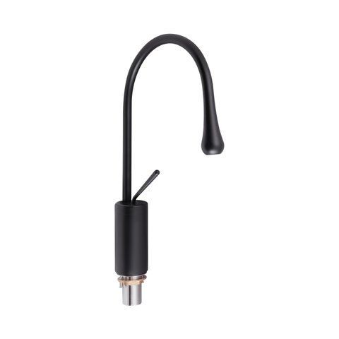 Смеситель для раковины Qtap Virgo с поворотным изливом высокий QTVIR1066H103B Black Matt SD00047492 фото
